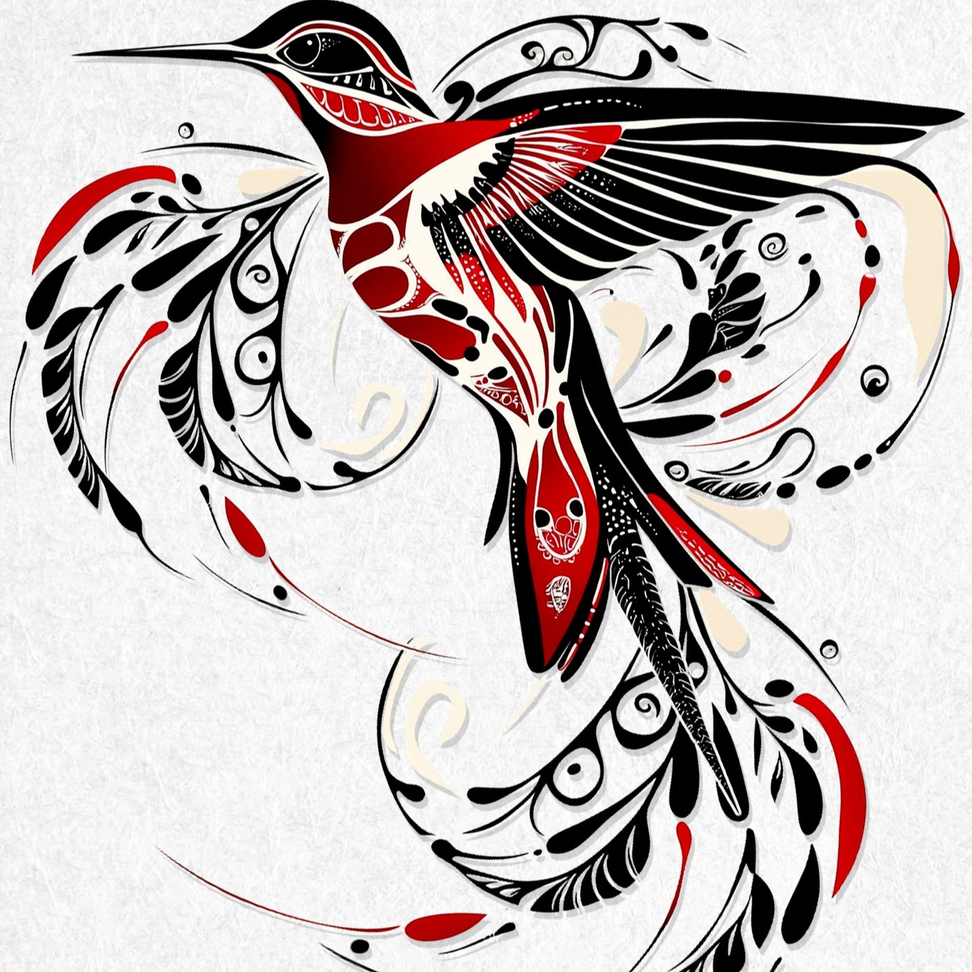 "The Healer Between Heartbeats"
They say the hummingbird came from the breath between worlds — too fast to be caught, too gentle to be feared.
She appears where pain settles quietly, where the air holds memory. Her wings do not fight the wind — they weave through it, stitching together what was torn by time.
The elders believe she carries the voices of those who left too soon. Not to speak for them, but to remind us: love never leaves, it just changes shape.
Her feathers shimmer with stories. Her flight is a prayer.
She doesn’t stay long. Healing never does.
But where she lands, something begins again.
They call her Teyána — The One Who Touches Without Bruising.